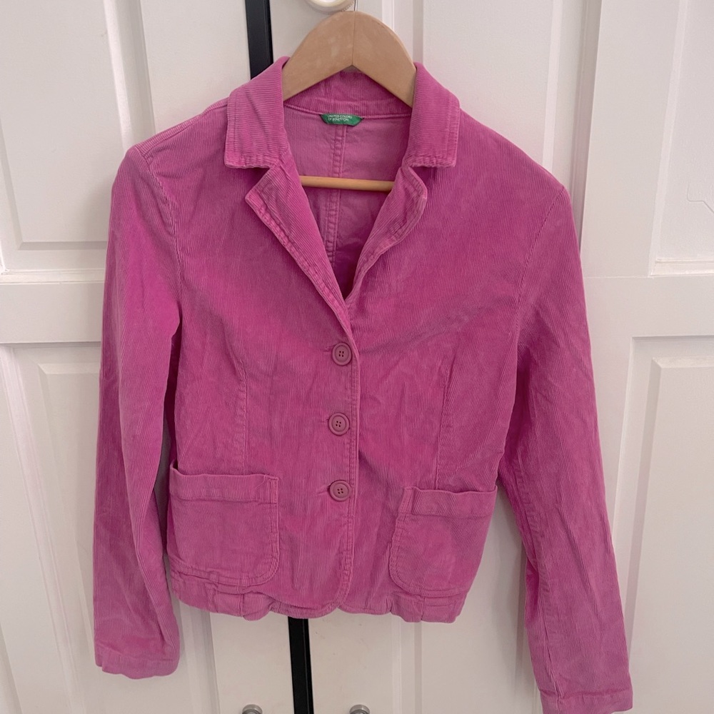 UNITED COLORS OF BENNENTON Pink Corduroy jacket
